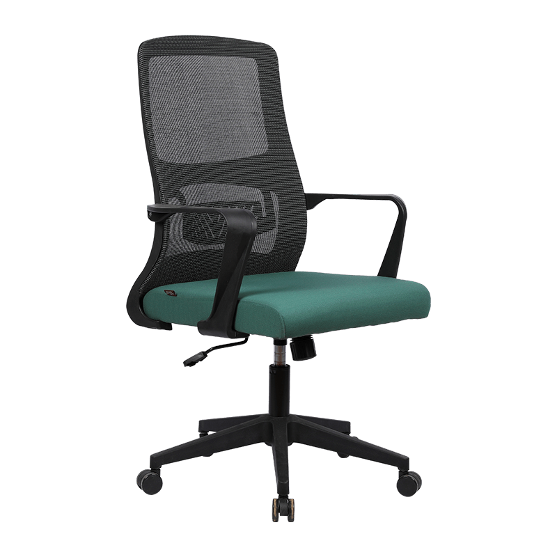 Scaun de birou sedentar ergonomic pentru profesori din plasă cu pernă verde
